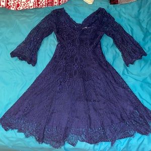 Dark indigo lace dress